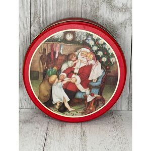 Vintage Christmas Santa Claus Tin